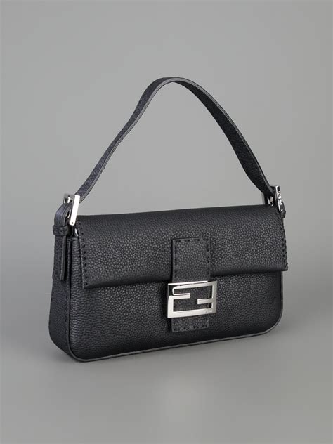 fendi black bag|fendi black baguette bag.